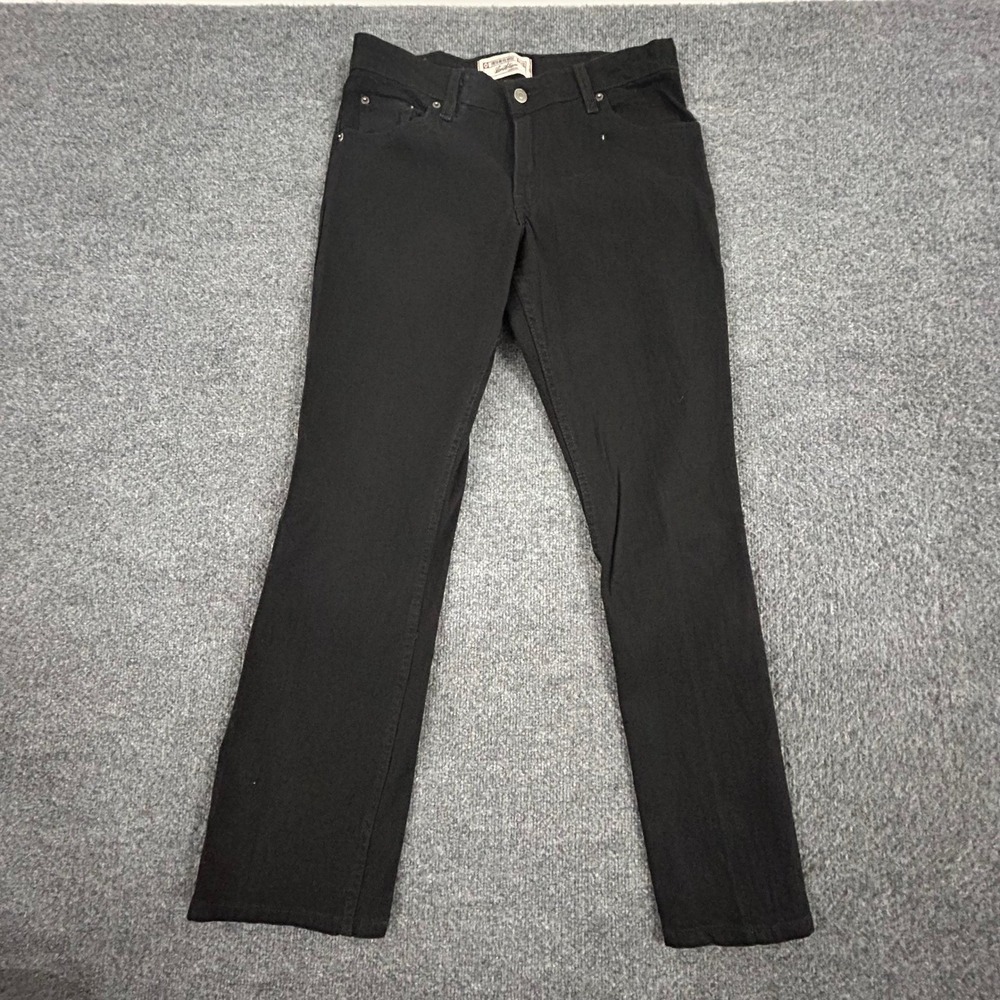 Levi Strauss Signature Jeans Womens Size 8 Black Mid Rise Bootcut Stretch Denim